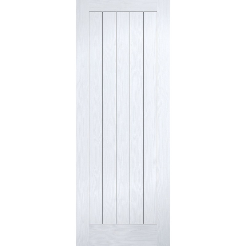 Internal White Moulded Textured Vertical 5 Panel Door